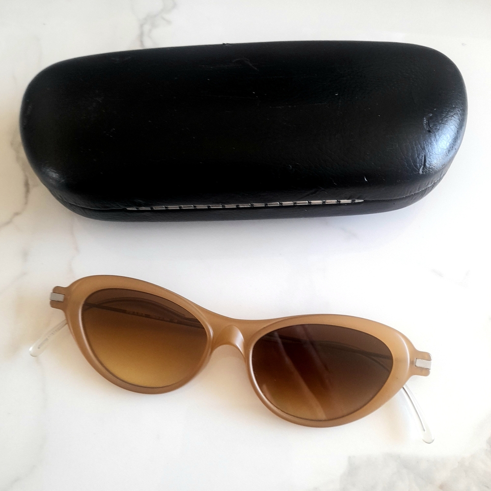 Prada Tan Cat-Eye Sunglasses